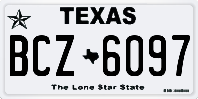 TX license plate BCZ6097