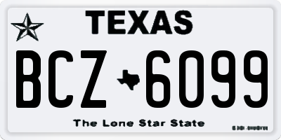TX license plate BCZ6099