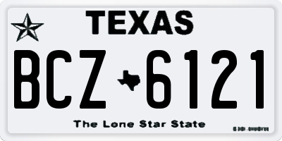 TX license plate BCZ6121