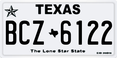 TX license plate BCZ6122