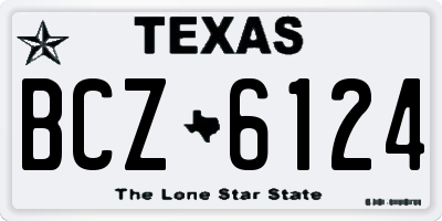 TX license plate BCZ6124