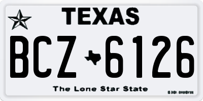 TX license plate BCZ6126