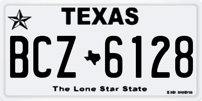 TX license plate BCZ6128