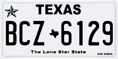 TX license plate BCZ6129