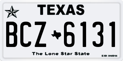 TX license plate BCZ6131