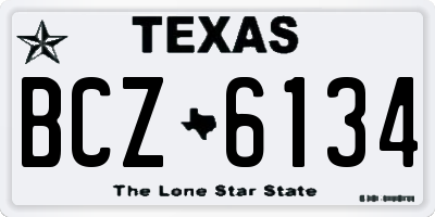 TX license plate BCZ6134