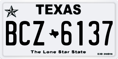 TX license plate BCZ6137