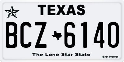 TX license plate BCZ6140