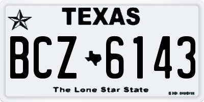 TX license plate BCZ6143