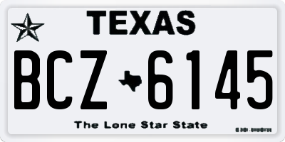TX license plate BCZ6145