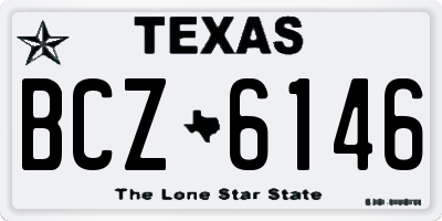 TX license plate BCZ6146