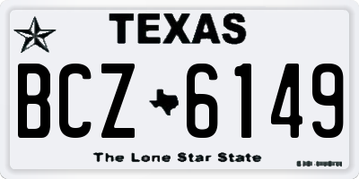TX license plate BCZ6149