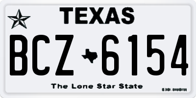 TX license plate BCZ6154