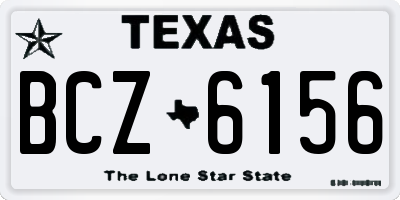 TX license plate BCZ6156