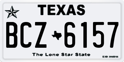 TX license plate BCZ6157