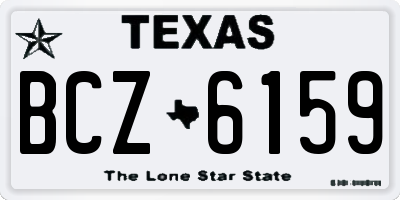 TX license plate BCZ6159