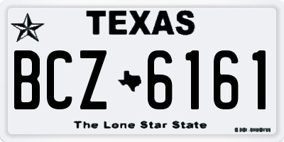 TX license plate BCZ6161