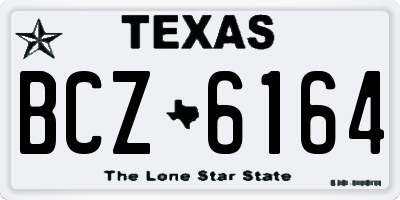 TX license plate BCZ6164