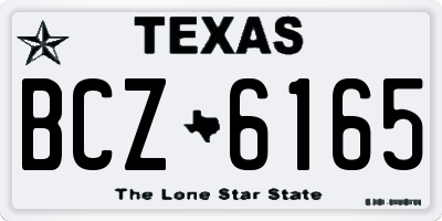 TX license plate BCZ6165