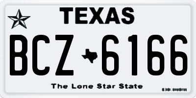 TX license plate BCZ6166