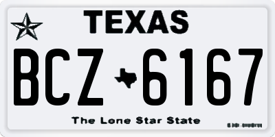 TX license plate BCZ6167