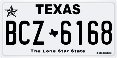 TX license plate BCZ6168