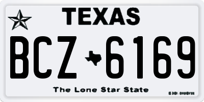 TX license plate BCZ6169