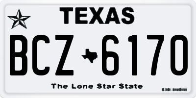 TX license plate BCZ6170