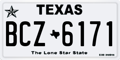 TX license plate BCZ6171