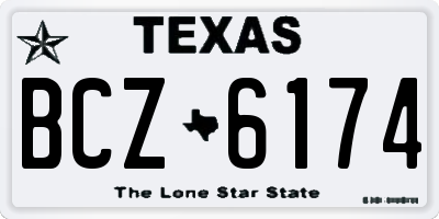 TX license plate BCZ6174