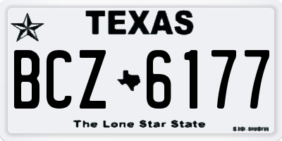 TX license plate BCZ6177