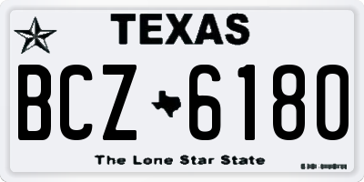 TX license plate BCZ6180