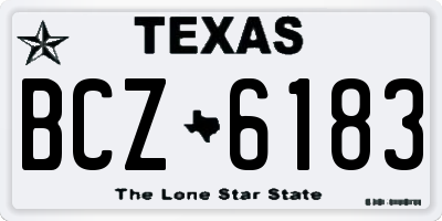TX license plate BCZ6183