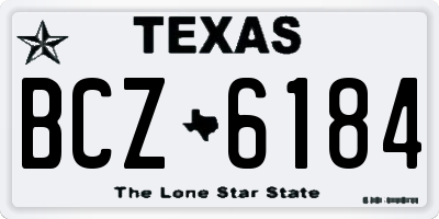 TX license plate BCZ6184