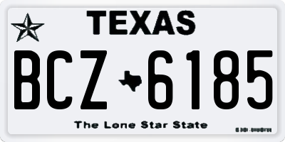 TX license plate BCZ6185