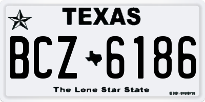 TX license plate BCZ6186