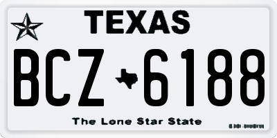 TX license plate BCZ6188