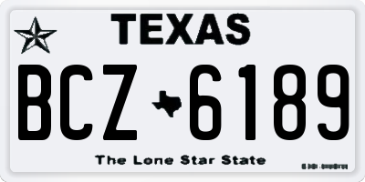 TX license plate BCZ6189