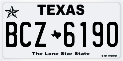 TX license plate BCZ6190