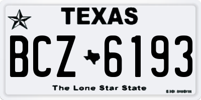 TX license plate BCZ6193