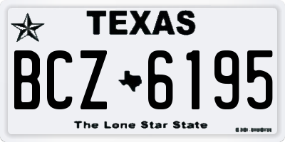 TX license plate BCZ6195