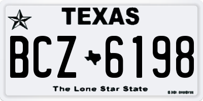 TX license plate BCZ6198