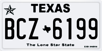TX license plate BCZ6199