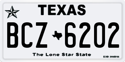 TX license plate BCZ6202