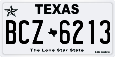TX license plate BCZ6213