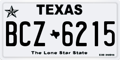 TX license plate BCZ6215