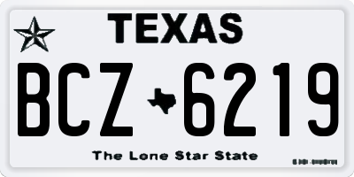 TX license plate BCZ6219