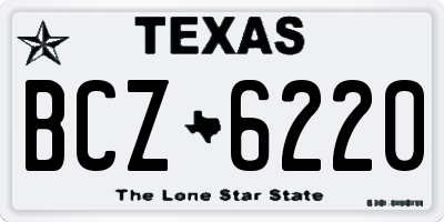 TX license plate BCZ6220