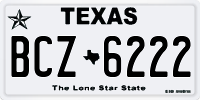 TX license plate BCZ6222