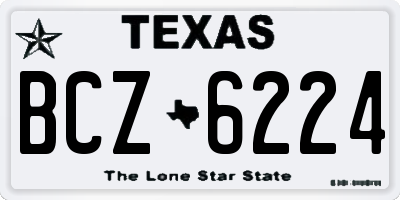 TX license plate BCZ6224